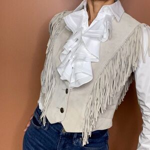 VINTAGE Pioneer Wear Fringe Suede Vest